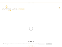Tablet Screenshot of hotelbargeclairdelune.com